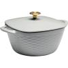 imagePrisma 7 Qt Enameled Cast Iron Covered Square Dutch Oven GrayGray