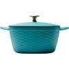 imagePrisma 7 Qt Enameled Cast Iron Covered Square Dutch Oven GrayTeal