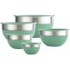 imageTramontina 10 Pc Covered Stainless Steel and Silicone Mixing Bowl Set Mint GreenMint Green