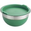 imageTramontina 10 Pc Covered Stainless Steel and Silicone Mixing Bowl Set Mint GreenMint Green