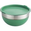 imageTramontina 10 Pc Covered Stainless Steel and Silicone Mixing Bowl Set Mint GreenMint Green