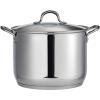 imageTramontina 12Quart Stainless Steel Stock Pot with Lid Pasta Pot for Soups and Stews Oven ampamp Dishwasher Safe16 Quarts