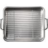 imageTramontina 135Inch Stainless Steel Roasting Pan with Rack Turkey Roaster for Oven Dishwasher Safe Made in Brazil15Inch