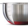 imageTramontina 14piece Stainless Steel Mixing Bowl Set with Red Lids 80202508DS