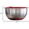imageTramontina 14piece Stainless Steel Mixing Bowl Set with Red Lids 80202508DS