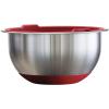 imageTramontina 14piece Stainless Steel Mixing Bowl Set with Red Lids 80202508DS