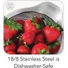 imageTramontina 3Pack Stainless Steel Colander Set for Kitchen 125 Qt 25 Qt ampamp 45 Qt Food Strainers for Salads Fruits and more3Pack