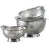 imageTramontina 3Pack Stainless Steel Colander Set for Kitchen 125 Qt 25 Qt ampamp 45 Qt Food Strainers for Salads Fruits and more3Pack