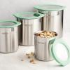imageTramontina 4 Pc Stainless Steel Canister Set Blue 80204026DSMint Green