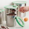 imageTramontina 4 Pc Stainless Steel Canister Set Blue 80204026DSMint Green