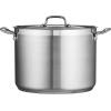 imageTramontina 80120000DS Tramontina Gourmet Stainless Steel Covered Stock Pot 12Quart16 Qt