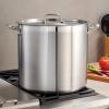 imageTramontina 80120000DS Tramontina Gourmet Stainless Steel Covered Stock Pot 12Quart24 Qt