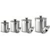 imageTramontina 80204527DS Gourmet Stainless Steel Canister and Scoops Set 8 Piece Made in Brazil8 Piece Stainless Steel Canister  Scoops Set