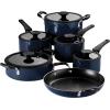 imageTramontina Aluminum Non Stick 6Piece Nesting Sauce Pan Set with Lids  Gray Kitchen Nonstick Cookware Set Dishwasher and Oven SafeNaval
