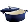 imageTramontina Bestow Enameled Cast Iron Braiser Pan with Lid 4quart BlueBlue
