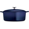 imageTramontina Bestow Enameled Cast Iron Braiser Pan with Lid 4quart BlueBlue