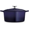 imageTramontina Bestow Enameled Cast Iron Braiser Pan with Lid 4quart BlueBlue