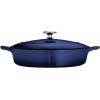 imageTramontina Bestow Enameled Cast Iron Braiser Pan with Lid 4quart BlueBlue
