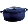 imageTramontina Bestow Enameled Cast Iron Braiser Pan with Lid 4quart BlueBlue