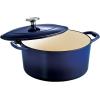 imageTramontina Bestow Enameled Cast Iron Braiser Pan with Lid 4quart BlueBlue