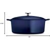 imageTramontina Bestow Enameled Cast Iron Braiser Pan with Lid 4quart BlueBlue