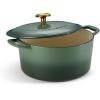 imageTramontina Bestow Enameled Cast Iron Braiser Pan with Lid 4quart BlueCactus