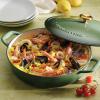 imageTramontina Bestow Enameled Cast Iron Braiser Pan with Lid 4quart BlueCactus