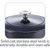 imageTramontina Bestow Enameled Cast Iron Braiser Pan with Lid 4quart BlueDark Blue