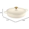imageTramontina Bestow Enameled Cast Iron Braiser Pan with Lid 4quart BlueLatte