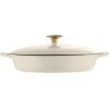 imageTramontina Bestow Enameled Cast Iron Braiser Pan with Lid 4quart BlueLatte