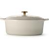 imageTramontina Bestow Enameled Cast Iron Braiser Pan with Lid 4quart BlueLatte