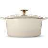 imageTramontina Bestow Enameled Cast Iron Braiser Pan with Lid 4quart BlueLatte