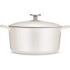imageTramontina Bestow Enameled Cast Iron Braiser Pan with Lid 4quart BlueMatte White
