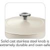 imageTramontina Bestow Enameled Cast Iron Braiser Pan with Lid 4quart BlueMatte White