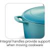 imageTramontina Bestow Enameled Cast Iron Braiser Pan with Lid 4quart BlueMedium Blue