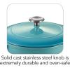imageTramontina Bestow Enameled Cast Iron Braiser Pan with Lid 4quart BlueMedium Blue