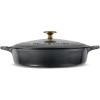 imageTramontina Bestow Enameled Cast Iron Braiser Pan with Lid 4quart BlueSmoke
