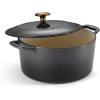imageTramontina Bestow Enameled Cast Iron Braiser Pan with Lid 4quart BlueSmoke