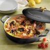 imageTramontina Bestow Enameled Cast Iron Braiser Pan with Lid 4quart BlueSmoke