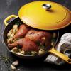 imageTramontina Bestow Enameled Cast Iron Skillet with Lid 10inch Frying Pan RedSunrise