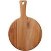 imageTramontina Cutting Board 1325 in x 9 in Teak Wood Round with Handle 81000026DS
