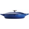 imageTramontina Enameled Cast Iron Tall Dutch Oven Pot with Lid Large 7quart Classic Blue Gold KnobBlue