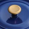 imageTramontina Enameled Cast Iron Tall Dutch Oven Pot with Lid Large 7quart Classic Blue Gold KnobClassic Blue Gold Knob