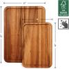 imageTramontina FSC Certified Brazilian Tigerwood Cutting and Serving Board Set  3 Pack 15 x 11in 12 x 8in 9 x 6in 81000050DS2 Pack
