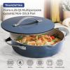 imageTramontina Fiora 425Quart Multipurpose Ceramic Non Stick Cooking Pan with Lid BlueBlue