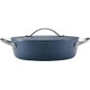 imageTramontina Fiora 425Quart Multipurpose Ceramic Non Stick Cooking Pan with Lid BlueBlue