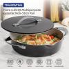 imageTramontina Fiora 425Quart Multipurpose Ceramic Non Stick Cooking Pan with Lid BlueGray