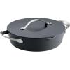 imageTramontina Fiora 425Quart Multipurpose Ceramic Non Stick Cooking Pan with Lid BlueGray