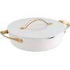imageTramontina Fiora 425Quart Multipurpose Ceramic Non Stick Cooking Pan with Lid BlueWhite