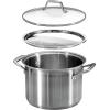 imageTramontina Lock ampamp Drain Stainless Steel 8Quart Pasta Pot with Lid and Strainer